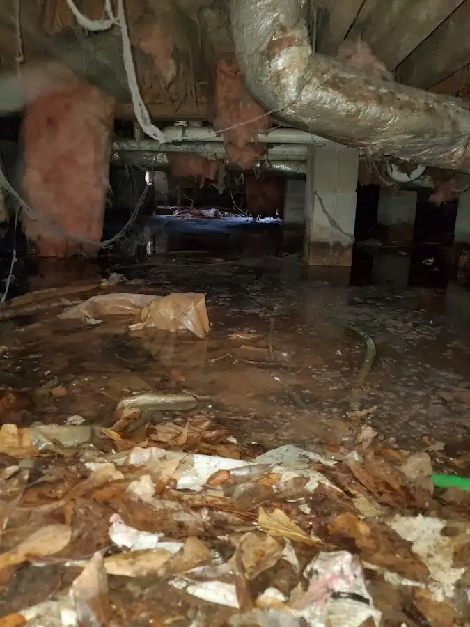 Crawl space flood assessment for Commercial Water Damage Restoration in Skaneateles